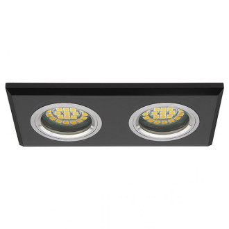 Support spot double effet miroir - Finition - Noire
