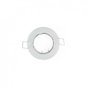 Support spot rond fixe 78 mm blanc - Finition - Blanc