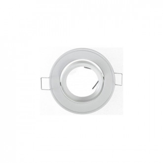 Support spot rond orientable 86 mm (2 couleurs au choix) - Finition - Blanc