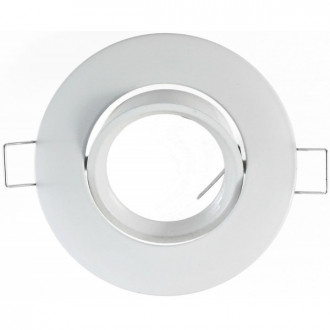 Support spot rond orientable 92 mm (2 couleurs au choix) - Finition - Blanc