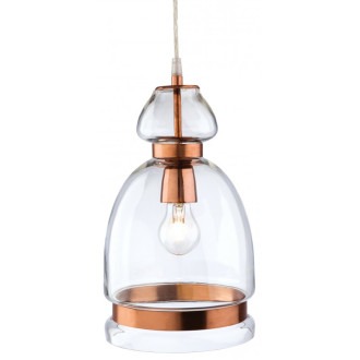 Suspension 18 cm craft, cuivre et verre Suspension 18 cm craft, cuivre et verre