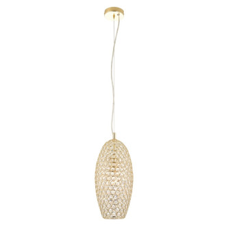 Suspension claudia, laiton et cristal, 18 cm