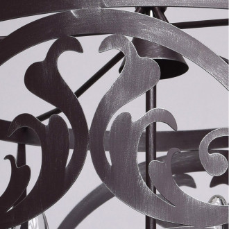 Suspension marron country 5 ampoules 130 cm