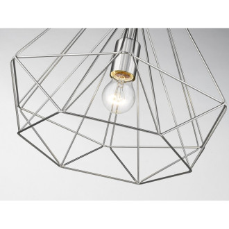 Suspension nickel satiné telford l38 1 lumières