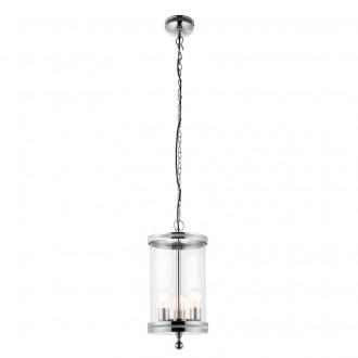 Suspension vale, nickel poli et verre, 3 ampoules Suspension vale, nickel poli et verre, 3 ampoules