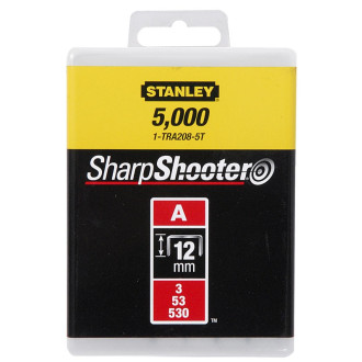 Agrafes STANLEY 12 mm - Type A - Boite de 1000 pièces - 1-TRA208T