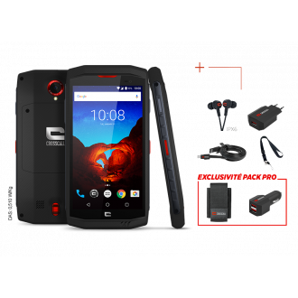 Smartphone Trekker X3 CROSSCALL - Pack Pro - housse + chargeur allume-cigare - TRX3.PK.BO.NR150