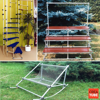 Tube aluminium Ø 30 mm Creatube .      100 cm  doré anodisé