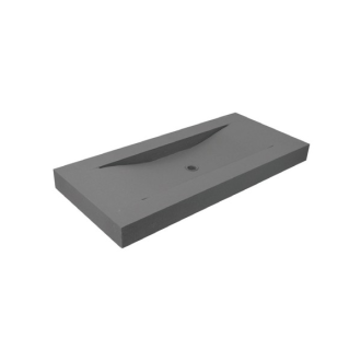 Plan vasque aero livre avec 2 equerres de fixation et un vidage en laiton chrome
