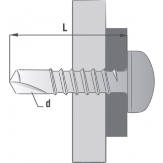 Boîte 500 Vis auto-perceuse tête cylindrique PH2 SCELL-IT - 3.9 x 25 mm - TCC39025
