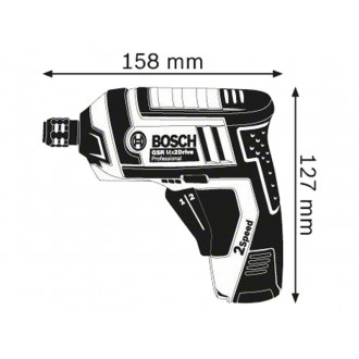 Visseuse sans fil 3.6V livrée avec 2 batteries 1.3Ah Li-Ion en coffret GSR Mx2Drivei BOSCH 06019A2101