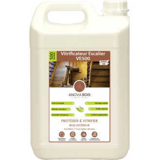Vitrificateur escalier - Protection marches et escaliers en bois AnovaBois - 1 L Incolore Brillant VE500001B