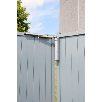 Ferme-porte réglable verticlose locinox - rail extérieur quick-fix verticale - charnières à 90° porte 80kg/1.2m - verticlose-rail