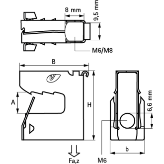 Attache de bord  de tôle walraven britclips tigre 16 - 8-16 mm