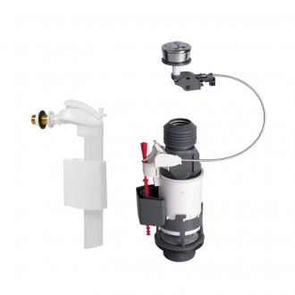 Wirquin - mécanisme double poussoir + robinet alimentation latéral f90