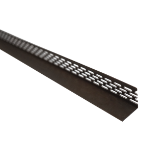 Profilé de ventilation bas 30 x 30 PVC brun L2.5 m pour bardage