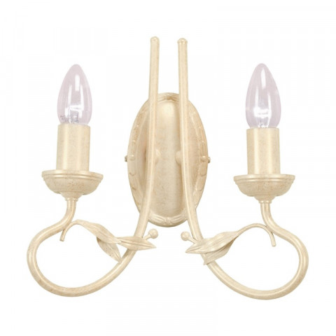 Applique olivia, ivoire / or, 2 ampoules