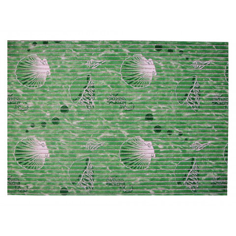 Tapis de salle de bain antidérapant mousse pvc 50 x 80 cm couleur bleu
