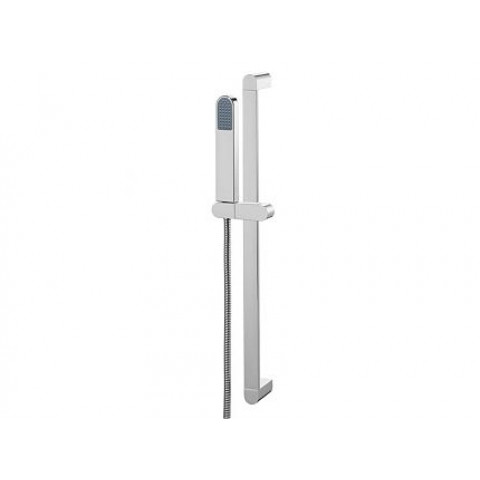 Ensemble de douche avec barre mural support douchette ABS Chromé