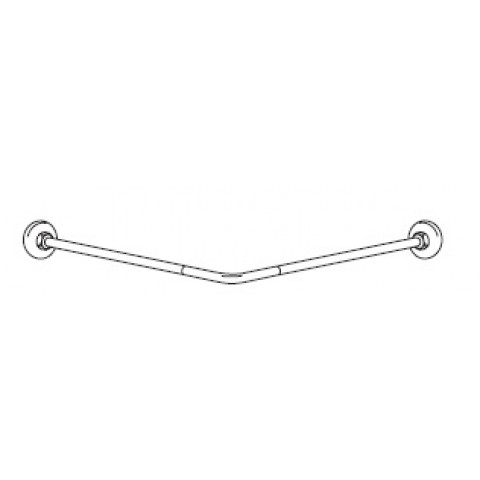 Barre d angle série HOTELLERIE alu - dimensions : 80 x 80 cm