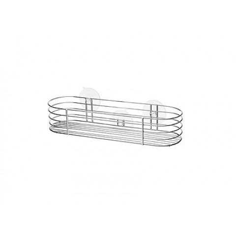 Panier de douche à ventouses grand modèle chromé