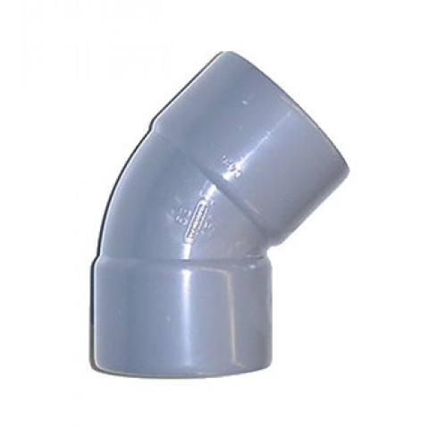 Coude Femelle / Femelle PVC - 45 - Diamètre 125 mm