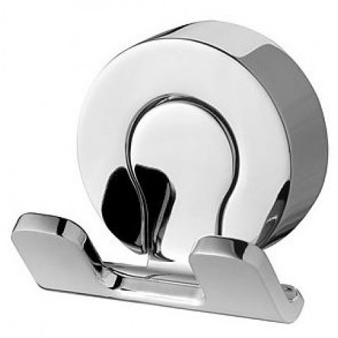 Patère porte serviette double chromé