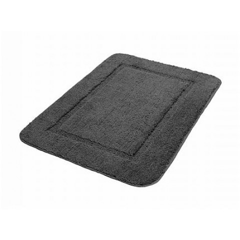 Tapis de salle de bain 50 x 70 cm microfibre couleur gris
