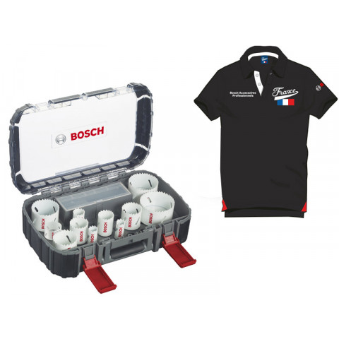 Set de 11 Scies-trépans Progressor équipées du syteme de chagement rapide Powerchange BOSCH 061599756M