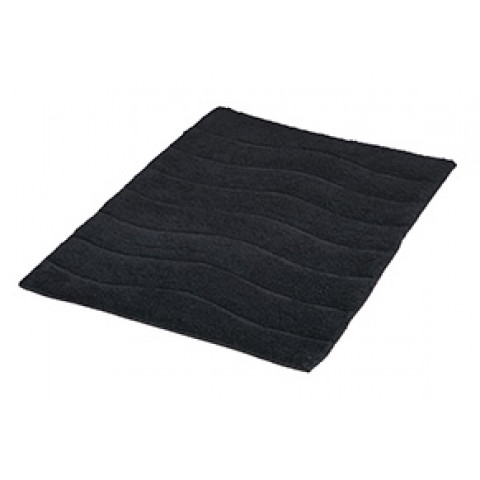 Tapis de salle de bain basic en coton 50 x 70 cm noir