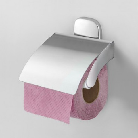 Porte papier toilette mural avec cache chromé