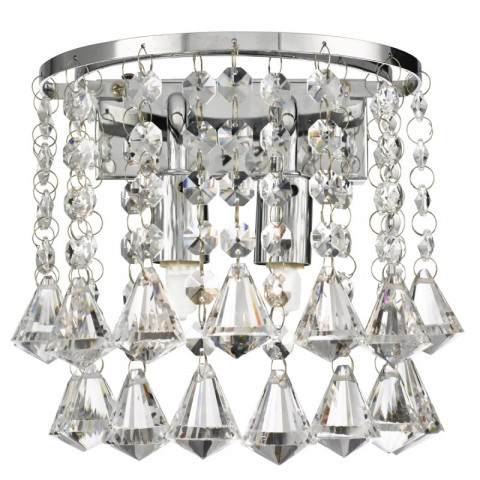 Applique dorchester, en chrome et cristal