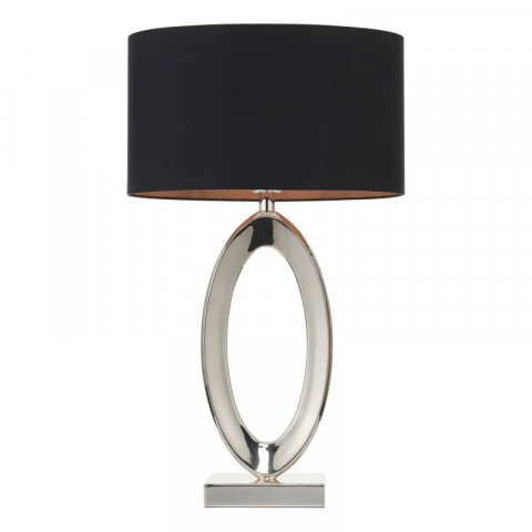 Lampe nerino, argent, avec abat-jour