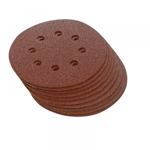 10 disques abrasifs perforés auto-agrippants 115 mm - Grain 60