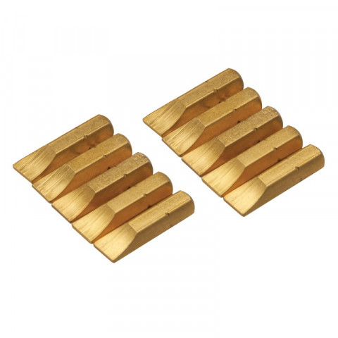 10 embouts dorés plats - 7 mm