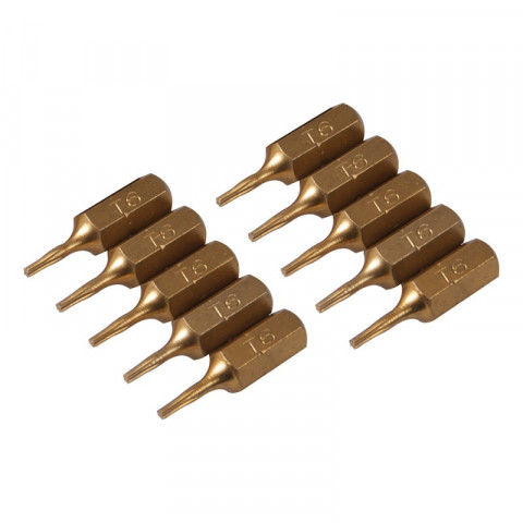 10 embouts dorés Torx - T6