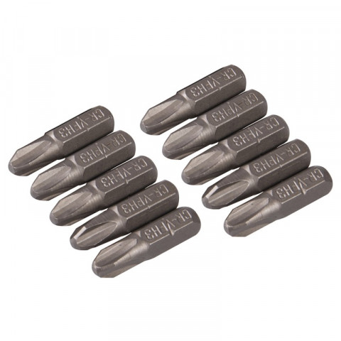10 embouts Phillips chrome-vanadium - PH3