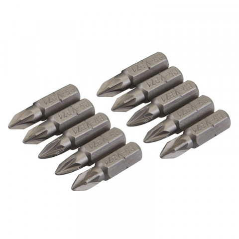 10 embouts Pozidriv chrome-vanadium - PZ1
