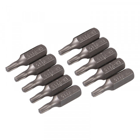 10 embouts Torx chrome-vanadium - T15