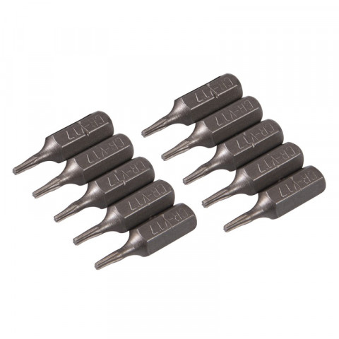 10 embouts Torx chrome-vanadium - T7