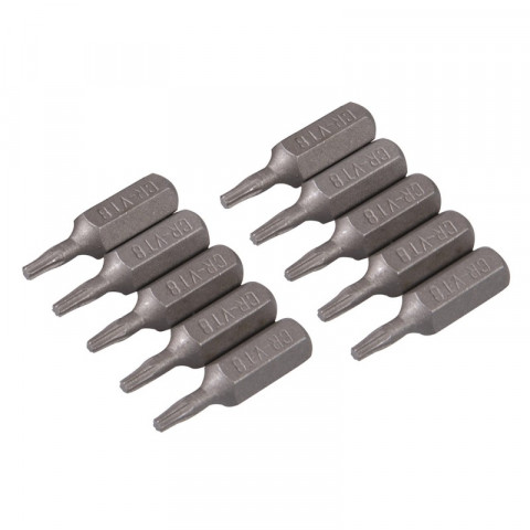 10 embouts Torx chrome-vanadium - T8