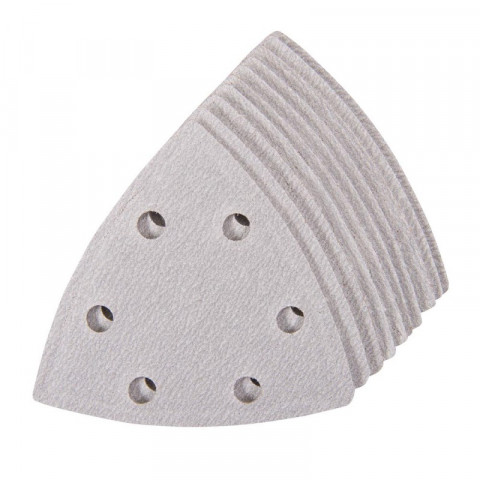 10 feuilles abrasives triangulaires stéarate 90 mm - Grain 120