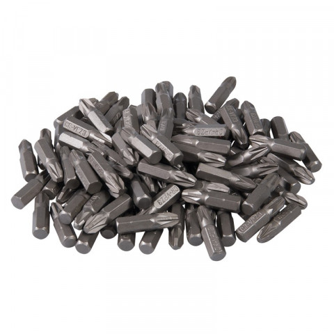 100 embouts Pozidriv chrome-vanadium - PZ3