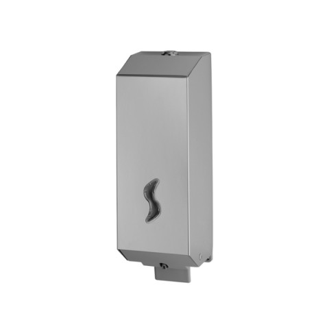 Distributeur de savon liquide serie brinox corps et façade en inox aisi 304 brossé ( mat) réservoir en plastique à remplissage 1,2 lt pour tous types de savon liquide (sans billes