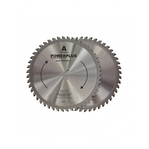 Lames de scie circulaire 160mm 48d 2pcs powx0682a