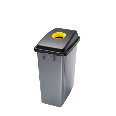 Corbeille polypropylène haute densité grise serie office capacité 60 litres 