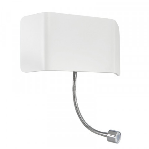 Applique verona avec liseuse, blanc