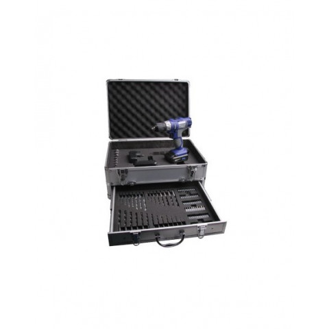 Hyundai perceuse sasn fil 14v, coffret aluminium 100 accessoires hpvd14l2a