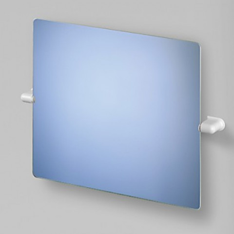Miroir mural inclinable fixations abs blanc