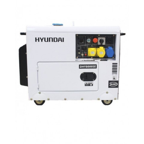 Groupe électrogène diesel hyundai dhy8500se-3 6300w triphasé